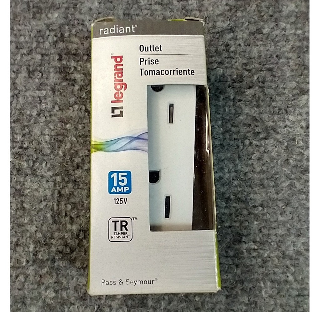 Legrand Radiant Outlet Home 15A White Tamper Resistant 885-TRWCC12
